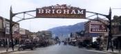 Colorized version 1928 Arch in Brigham City