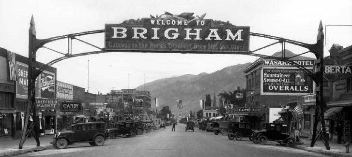 Brigham City Arch in 1928